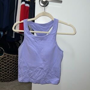 Lululemon Racerback Purple Cropped Tank Top